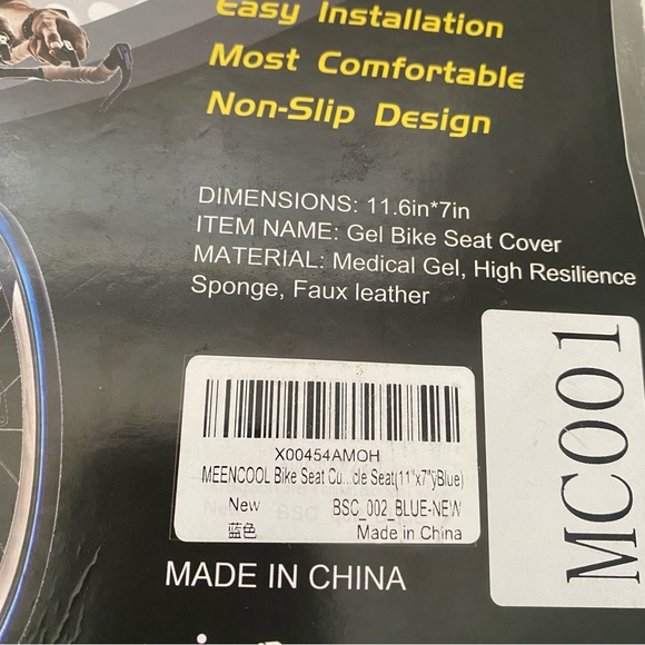 Meencool Bike Gel Seat Cover bike peleton New in package - Picture 9 of 10